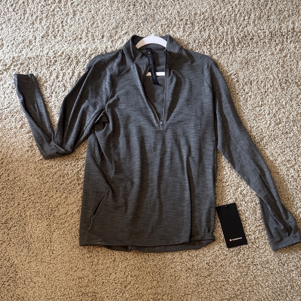 Lululemon Athletica Heathered Gray Zip Pullover